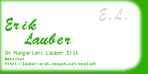 erik lauber business card